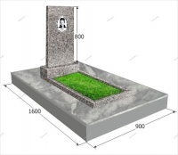 № 3 Бюджетный памятник из серого гранита - kamen-proff.ru - Екатеринбург
