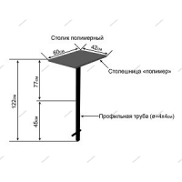 Стол полимерный прямоугольный 42*60 см - kamen-proff.ru - Екатеринбург